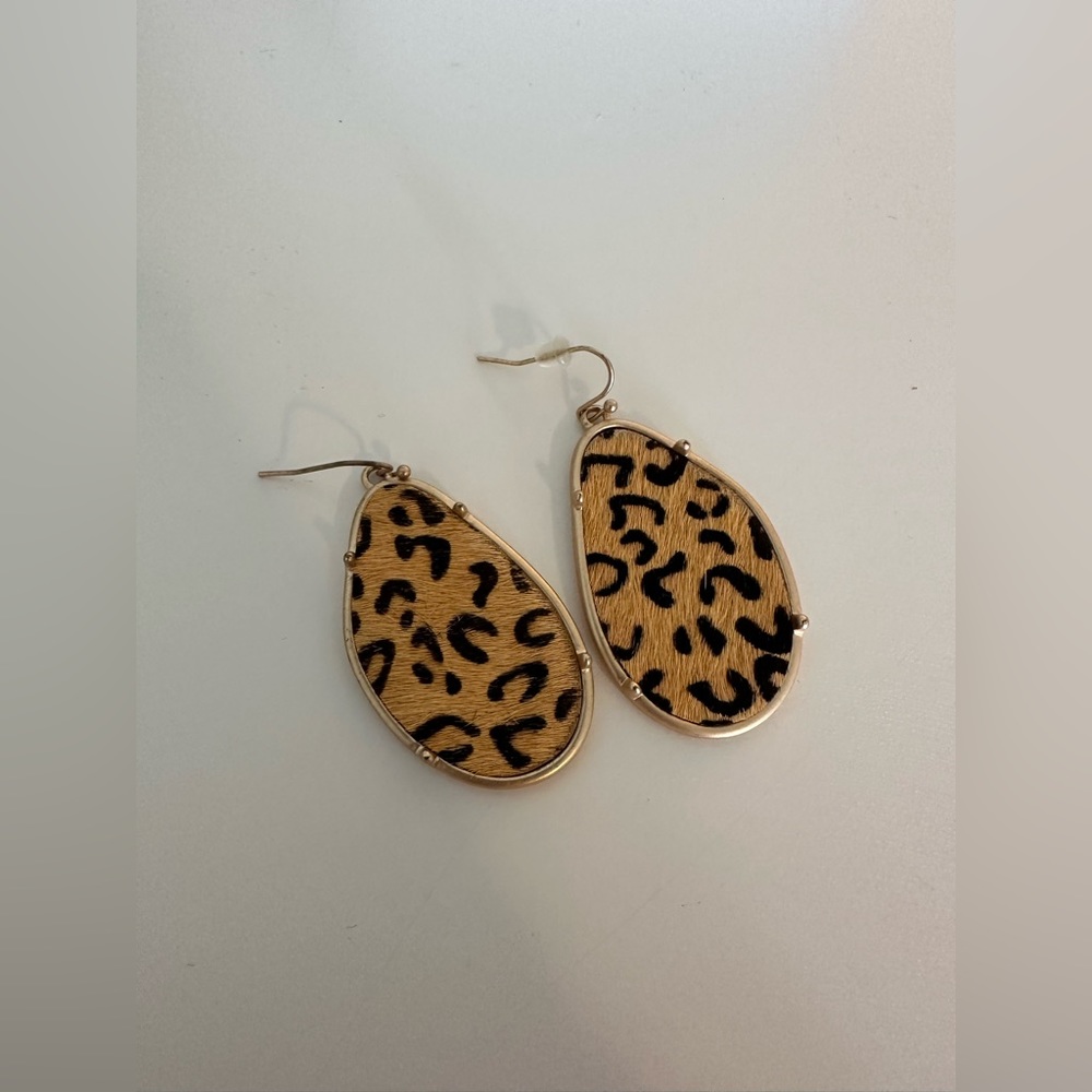 Gold Chetah Earrings